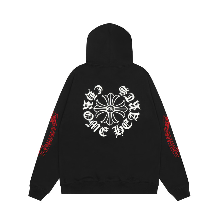 Chrome Hearts Horseshoe Floral Zip Up Hoodie KE810