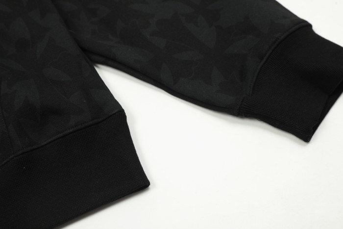 Chrome Hearts Horseshoe Floral Zip Up Hoodie KE818