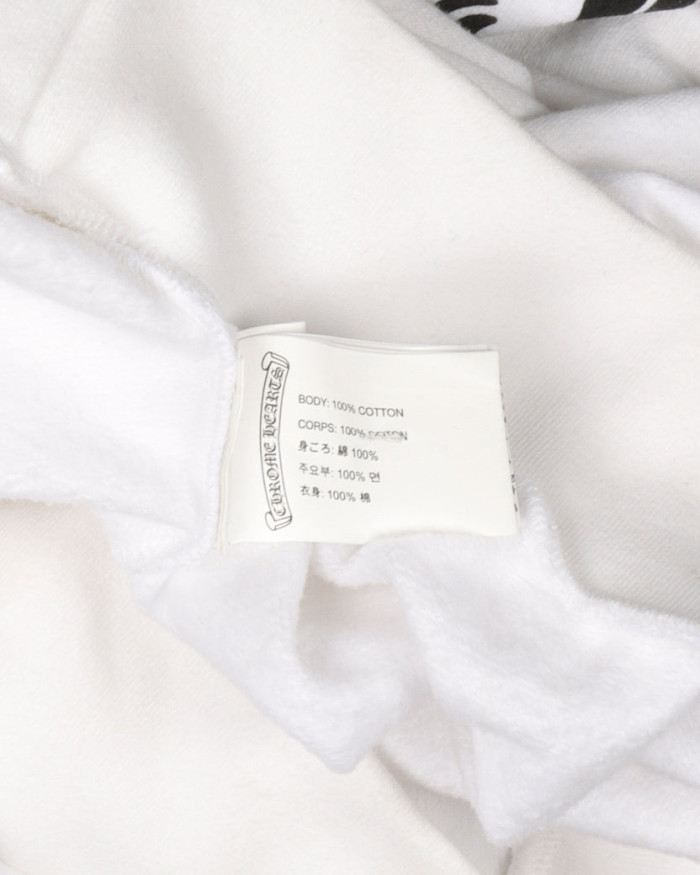 chrome hearts horseshoe floral zip up hoodie