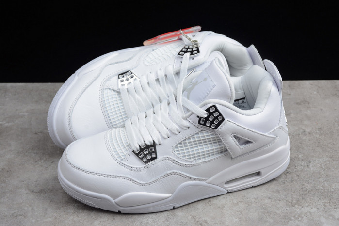 air jordan 4 retro “pure money” white mens 308497-100