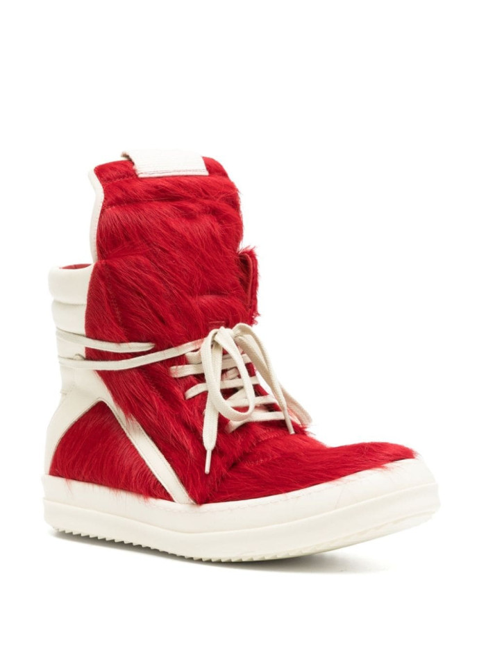 RICK OWENS GEOBASKET FUR SNEAKS 20250331